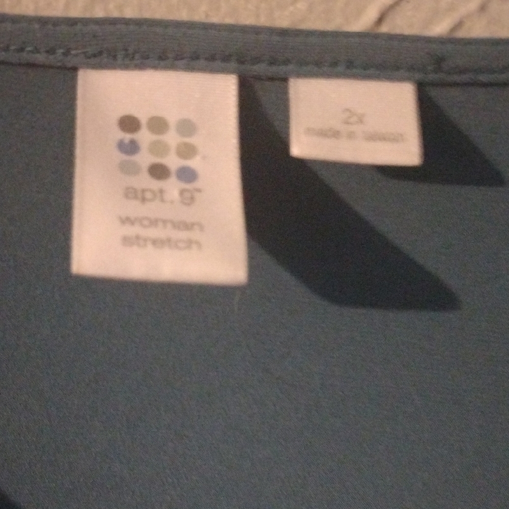 Apt 9 Teal Drape Cowl Neck Sleeveless Tank Top Shell Plus Size 2X - Picture 4 of 4